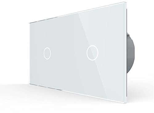 LIVOLO Lichtschalter Glas Touchscreen Doppeldimmer VL-C701D-11-VL-C701D-11 in Weiß NEU