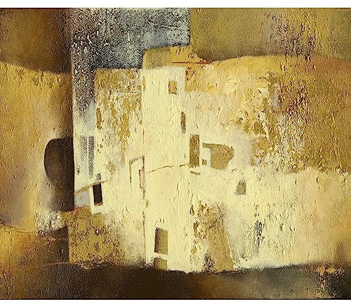 murando - Fototapete Abstrakt 450x315 cm - Foto Tapete Schlafzimmer Wohnzimmer Moderne Vliestapete XXL Wandtapete Motivtapeten Bildtapete 3d Effekt Wand Dekoration - gelb grau f-A-0518-a-a
