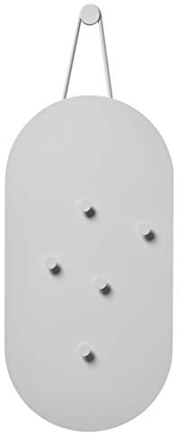 Zone Denmark A-Bulletin Board Pinnwand, Magnettafel aus Metall mit 5 Magneten, 60 x 30 cm, Soft Grey (Grau)