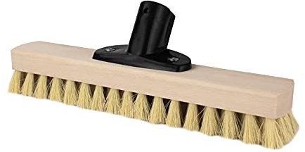 VONLIS Cepillo abrasivo para alfombras, cepillo de limpieza, cepillo de mano, cepillo de nailon Tampico, color amarillo