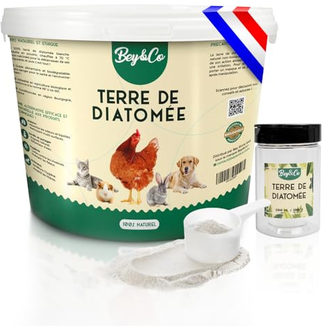 Bey&Co® Feinpulver für Haushalt, Garten und Tierumgebungen – Ohne Zusätze, neutral im Geruch, im wiederverschließbaren Eimer (5 kg)