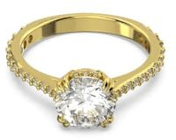 Swarovski Damen-Damenring Metall Kristall