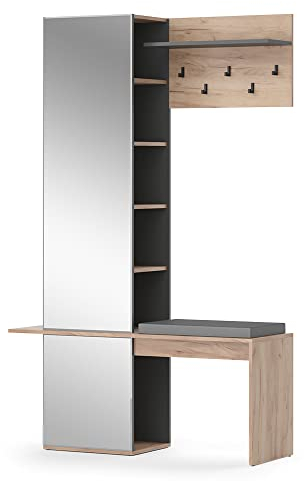 Vicco Garderobe Adeline, Flurgarderobe, Goldkraft Eiche, 120 x 190 cm