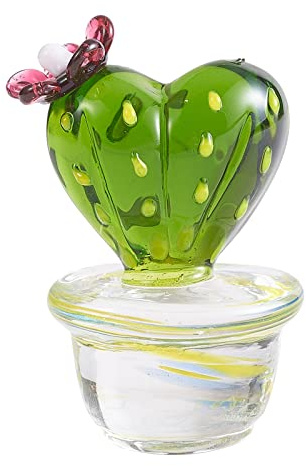 WEWAYSMILE Figuras Cactus Vidrio Soplado Hechas, Figuras Cactus Cristal, Figuras Cactus Sopladas A Mano, para Decoración del Hogar Decoración Estantería Escritorio Oficina, 45x29mm