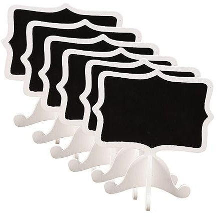 Operitacx Löschbaren Tafel Stehen 10 Stücke Mini Zeichen Holz Nachricht Bord für Decor Party Hochzeit