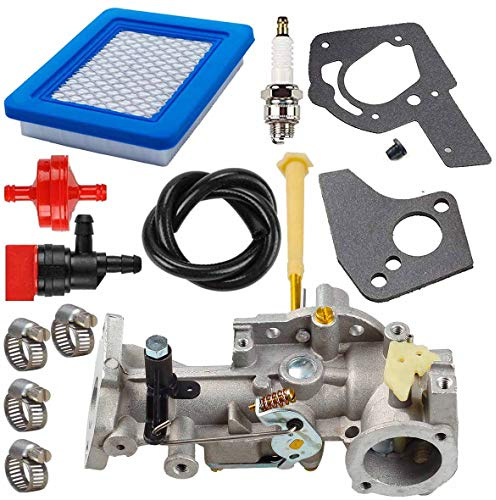 Ewillownm kompatibel med 498298 förgasare + 491588s luftfilter+tändstift för Briggs & Stratton 498298 495426 692784 495951 492611 490533 5hk motorer