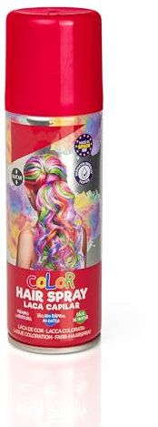 Laca de Pelo Color Rojo 125ml - Spray Colores para Cabello Rápida coloración, Lavable