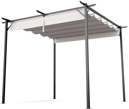 blumfeldt Carpa Plegable 3x3m, Cenador para Jardin con Techo Resistente a la Intemperie, Estructura de Acero con Recubrimiento de Polvo, Fácil Montaje, Utilizable Todo el Año