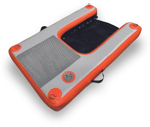 MARINEO Escalera de baño para perros, rampa inflable para perros, para barco, piscina o embarcación, tamaño pequeño (96 x 67 x 12 cm)