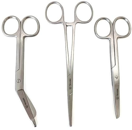 Lot de ciseaux d'infirmière - Certificat MDR - Ciseaux de pansement - Ciseaux - Kocher - Accessoires d'infirmière - Cadeau d'infirmière