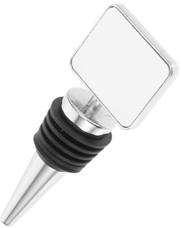 SKISUNO Wine Stopper Blank for Sublimation Dual-Sided Aluminum Alloy Bottle for Wine and Liquor for Parties Home Bars and Restaurants Convenient and