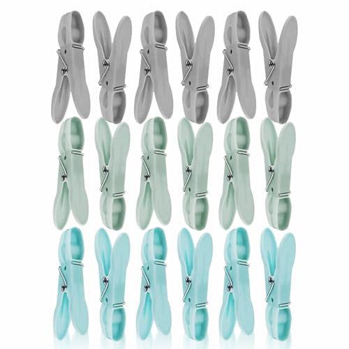 Clothes Pegs Plastic Pegs Clothes Pegs for Washing Line Laundry Pegs Cloth Clips Strong Grip Non Slip Heavy Duty Prevent Leaving Marks on Clothing 36pk Ideal for Outdoor and Indoor Use (1 Pack)
