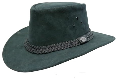 Wildleder Cowboy-Hut mit geflochtenem Hutband mit hohem UV Schutz, Größe S und XXL