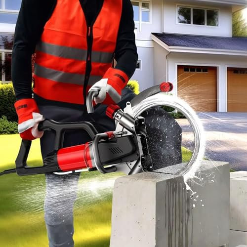Scie à Béton électrique Toroïdale 8800w/9500w Avec Suppression De Poussière Alimentée Par Eau,Scie à Anneau Pour Rainure De Mur En Béton Sans Balais 3000 Tr/Min,8800W