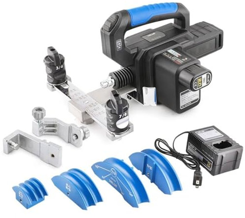 Piegatubi senza fili,kit piegatubi elettrico per tubi in rame, da 1/4 a 7/8 - piegatura rapida a 90°, piegatubi alimentato a batteria, piegatubi, per riparazione di HVAC e refrigerazione