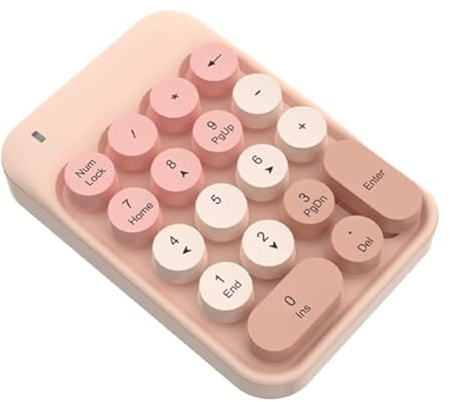 Vocdikficy Clavier Numérique sans 2,4 GHz, Pavé Numérique USB Silencieux 2,4 GHz, Neuf Touches, Portatif pour Ordinateur Portable/Notebook/PC