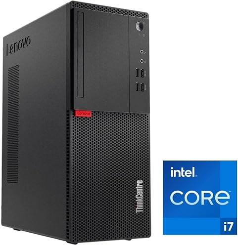 Lenovo - Schneller PC mit Intel Core i7 6700 - Desktop Computer + Silent Rechner für Büro & Home Office mit 4 GHZ - 32 GB - 1000 GB SSD - USB3.0 - WLAN - inkl Windows 11 Pro und Office 2010 | 7715