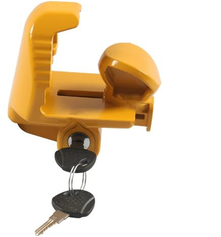 Serratura di sicurezza per rimorchio per accoppiatori da 1 7/8, 2 e 2 5/16 con accesso a chiave (giallo)