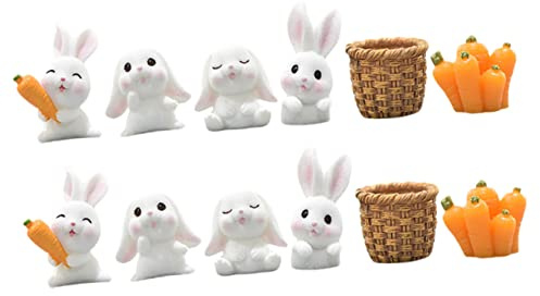 Milisten Micro Décorations Résine avec Carottes pour Jardin Miniature Ornements Résistants Aux Intempéries Décorations de Micro pour Balcon et Patio