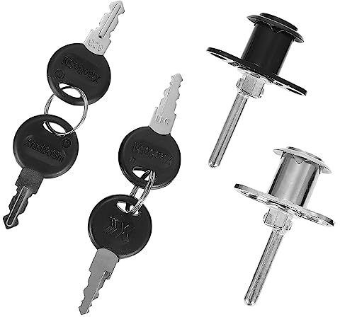 DECOMELODY 4pcs Zinc Alloy Central Lock for Office Furniture and Cabinets Metal Wardrobe Lock with Thickened Latch Easy Installation for Office Desks and File Cabinets