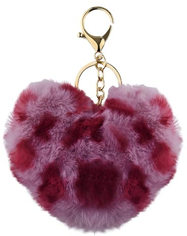 Porte-Clés En Peluche Avec Imprimé Léopard En Forme De Cœur Pour Clés De Voiture Accessoires De Sac En Forme De Guépard