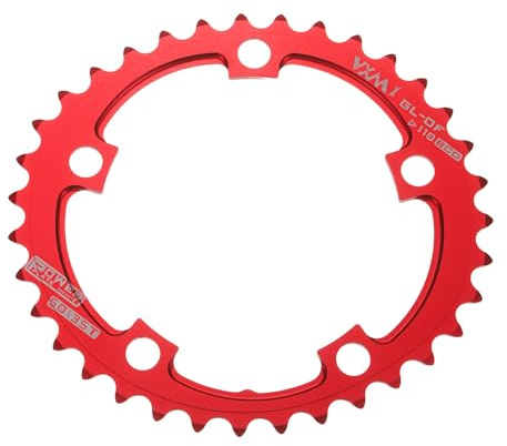 QUARKZMAN 110BCD Fahrrad Kettenblatt 35T 9/10/11/12 Gang Aluminium Rot | 152mm Durchmesser, Rundes, Schmal Breit Zahn, Für MTB Rennrad, Fahrrad Kettenblatt