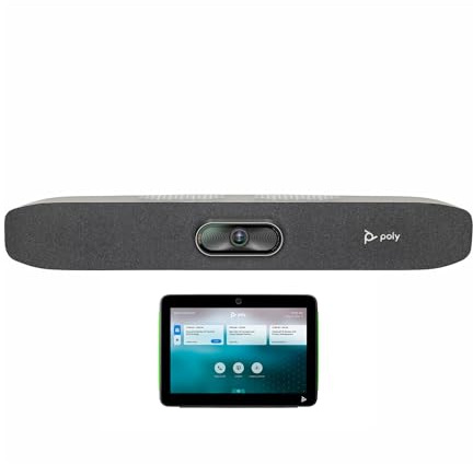 Poly Studio X30 Camea de vidéoconférence 4K avec contrôleur tactile TC10 - Barre vidéo 4K UHD, haut-parleur, 4 microphones MEMS, écran tactile 10,1, NoiseBlock AI, DirectorAI, encadrement de