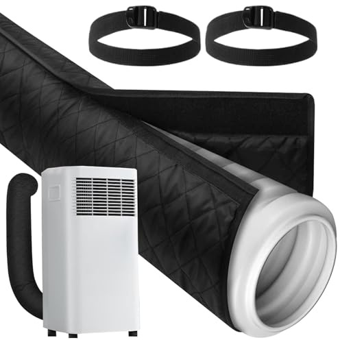 qixeuoa Gaine isolante pour tuyau de climatisation mobile | Gaine Protectrice Conduit Ventilation | Manchon Isolant Flexible Climatiseur - Sous-Sol Garage Bâtiments Commerciaux Été Hiver Appartement