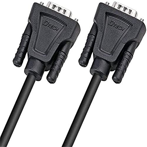 DTECH 1,5 Fuß DB9 serielles Kabel COM-Port Stecker auf Stecker RS232 gerade durch 9 poliges Daten kabel (0,5 Meter, schwarz)