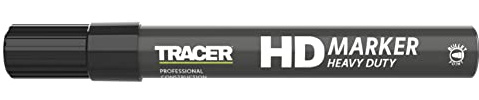 Tracer Heavy Duty Construction Marker (1-3mm Bullet Point General-Purpose Marker ideal for construction sites) – Black