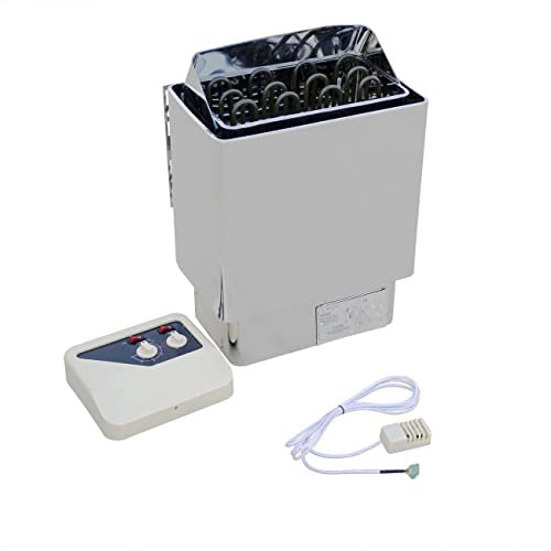 UIGJIOG 3-9KW Elektroheizung Saunaofen Edelstahl Saunaofen Mit Controller Home Sauna Bad Dusche Spa Sauna Elektroofen,6KW