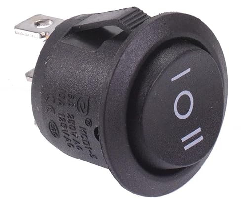 Switch Electronics Interrupteur à bascule rond momentané SPDT à 3 positions - Interrupteur momentané pour voiture, véhicule