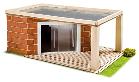 teifoc 5220 - Casetta da giardino, 135 componenti, kit creativo in materiali naturali, kit fai da te, giocattolo da costruzione per bambini dai 6 anni in su