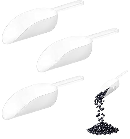 Set di 3 Palette Multiuso in Plastica - Utensile da Cucina per Farina, Ghiaccio, Cibo per Cani e Gatti - Spatola Adatta per Cucina e Ristorante