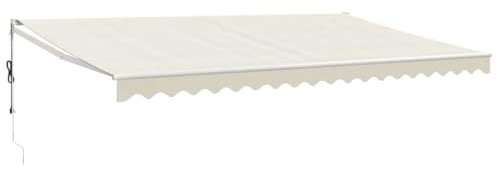 vidaXL Elektrische Markise mit Kurbel Creme 5x3 m