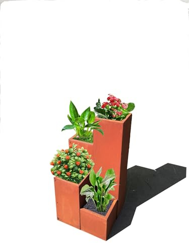 Zen Man Edelrost Garten Pflanzschale Blumentopf aus Metall Rost Handarbeit 032003 L40B40H80cm, 9kg