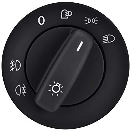 ZIxmix Car Headlight Switch Scheinwerferschalter, Lampenknopf-Steuerschalter, passend for VW, passend for Volkswagen Golf 5 6 Headlight Switch