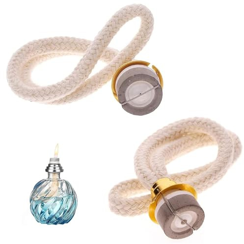 2 Stück Dochte für Hirtenlampe, Brenner für Lampe Hirten, 18 mm Durchmesser, für Brenner, Diffusor, Aromatherapie, Dekoration des Hauses, Goldkopf