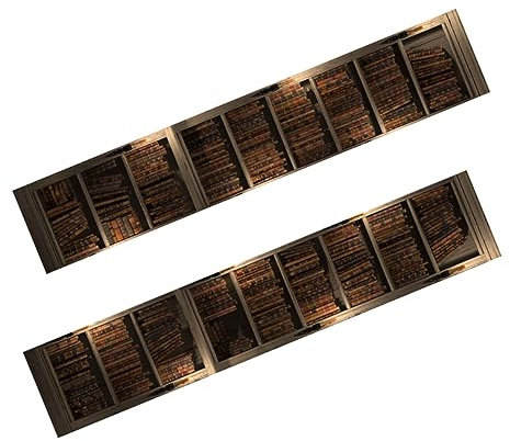 MAGICLULU 1paar Selbstklebende Türdekoration Bücherregal Muster Wandaufkleber Für Wohnzimmer Und Schlafzimmer Einfach Anzubringen Komfortable Atmosphäre
