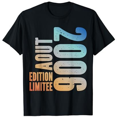 18 ans Edition Limitée Anniversaire Homme Femme Aout 2006 T-Shirt