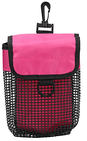 SUNFECILI Netz-Tauchtasche, Leichte Tasche für Tauchausrüstung, Schnorcheltasche, Mehrzweck-Aufbewahrung, Netztasche, Tauchausrüstung, Schnorcheltasche, Netztasche für Schnorchelausrüstung,(Rosenrot)