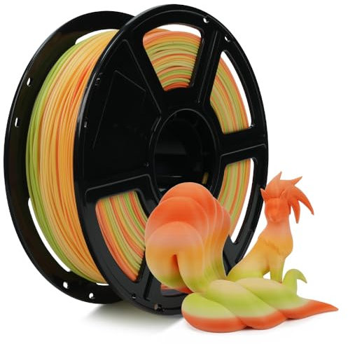 FLASHFORGE Rapid PLA Farbverlauf Filament 1,75mm Rainbow Corals, Farbverläufe Sanft & Schnell, Hoher Durchfluss Speedy 3D-Drucker-Filament, Erleben Sie außergewöhnliche Leistung mit Schnellem Druck