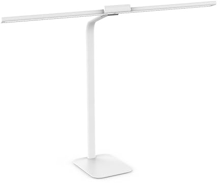 Unilux Strata base LED Schreibtisch-Leuchte dimbar, 66cm breit, Memory-Funktion für Lichtstärke und Farbtemperatur mit 4 TIMER-Funktionen, inkl. Fernbedienung, 2235 lm, weiß