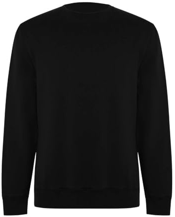 WIXSOO Felpa Girocollo Uomo da Lavoro in Policotone Resistente (IT, Testo, XL, Regular, Regular, Nero)