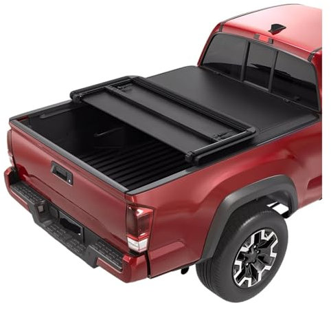 YBDFCBF 8FT Bed Soft 4 Fold Persenning Cover Kompatibel for Dodge Ram 1500 2500 3500 2002-2024 Pickup Truck Cover