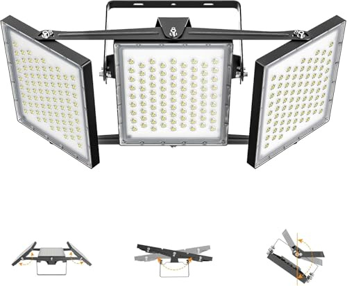STASUN Ultra Series LED-Flutlicht für den Außenbereich, 450W 67500lm Superhelle Sicherheitsbeleuchtung, 5000K Tageslichtweiß, IP66 Wasserdichtes einstellbares Außenflutlicht für Hof, Straße, Stadion
