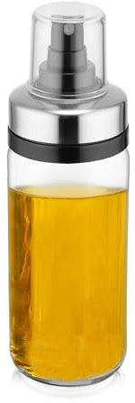 MA MAISON Spruzzino per Olio Oliera 250 ml da Cucina Antigoccia,in Vetro con Dispenser Spray - per Friggitrice ad Aria,Pentole, Pietanze - con Nebulizzatore e Tappo