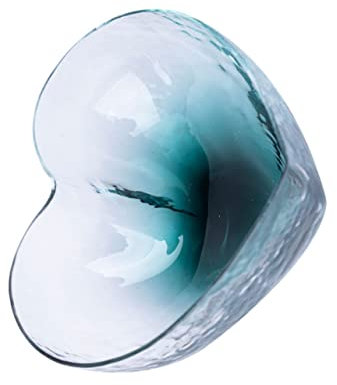 FUNOMOCYA Heart Shaped Rice Bowl for Serving Salads and Fruits at Home Made of Glass Material This Decorative Bowl is for Breakfast and Desserts