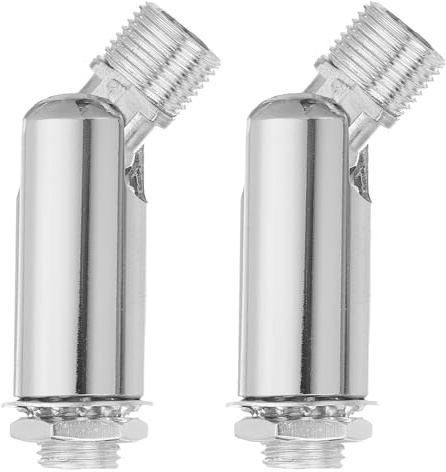 sourcing map Sloped Ceiling Adapter, 180 Degree Swivel M10 Fine Thread Sloped Ceiling Light Fixture Adapter for Ceiling Pendant Light Chandelier Track Suspend, Silver, Pack of 2