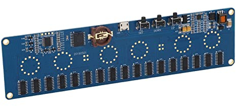 Zerodis Pièces d'équipement de Test, Accessoires, Tableau de Commande, Horloge LED Précise avec Sept Couleurs pour les Amateurs de Bricolage et les Collectionneurs, Horloge à Tube Nixie Stm8S005